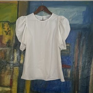 English Factory Pleated Puff Sleeve Top size small NWT